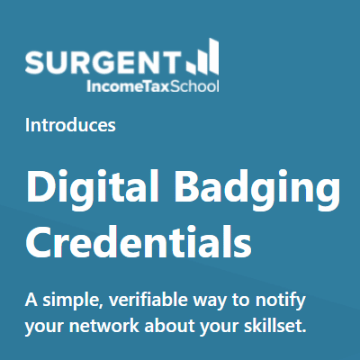 Surgent Income Tax School Now Offers Digital Badging